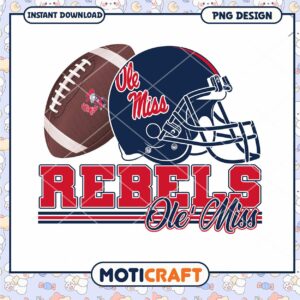 Ole Miss Rebels PNG Football Design