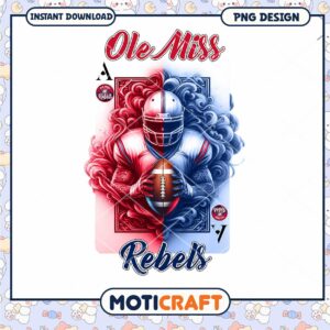 Ole Miss Rebels Football PNG Sublimation