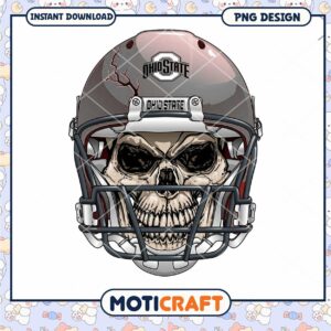 Ohio State Skull Football Helmet PNG