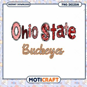 Ohio State Buckeyes PNG Design for Instant Download Art