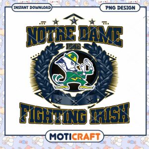 Notre Dame Fighting Irish Vintage Logo Design PNG Download
