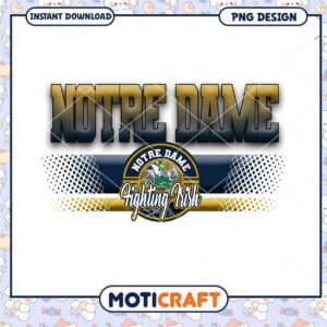 Notre Dame Fighting Irish PNG Design Instant Download Art