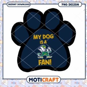 Notre Dame Dog Paw Print PNG