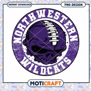 Northwestern Wildcats Skull PNG