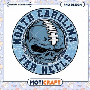 North Carolina Tar Heels Skull PNG