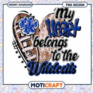 My Heart Belongs to the Wildcats PNG Instant Download Design