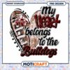 My Heart Belongs Bulldogs PNG Design