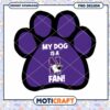 My Dog is a Northwestern Fan Paw Print PNG