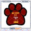 My Dog Is A Cardinals Fan Paw PNG
