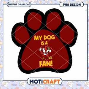 My Dog Is A Cardinals Fan Paw PNG