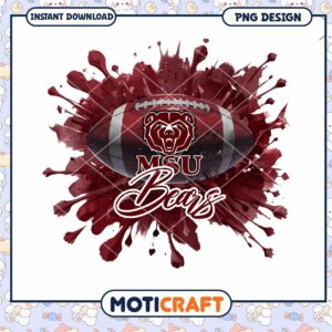 MSU Bears Football PNG Sublimation