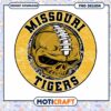 Missouri Tigers Skull PNG Design