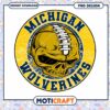Michigan Wolverines Skull PNG Design