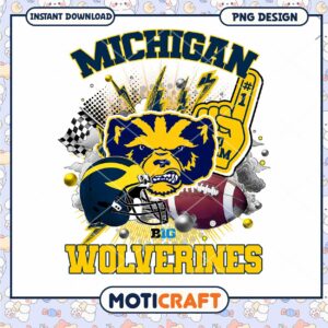 Michigan Wolverines Bold Design Instant Download PNG Art