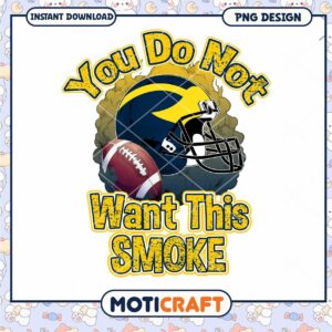 Michigan Football Smoke PNG Design