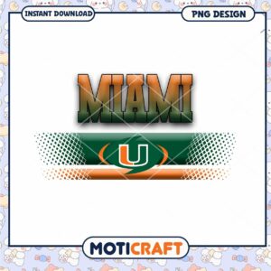 Miami Hurricanes PNG Design Instant Download
