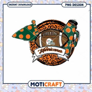 Miami Hurricanes Football PNG Sublimation