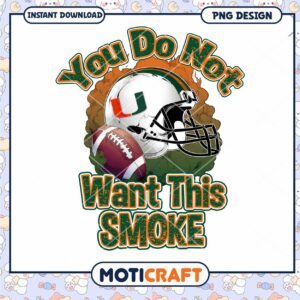 Miami Hurricanes Football PNG Sublimation Design