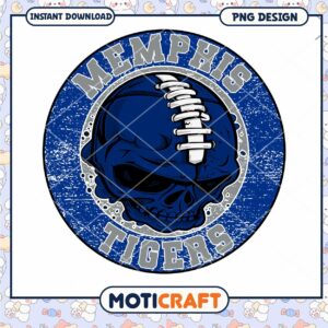 Memphis Tigers Skull PNG Design