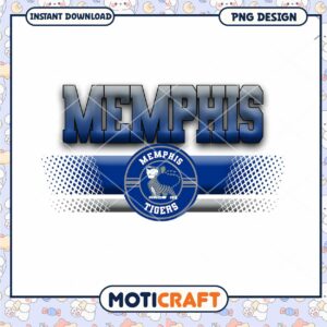 Memphis Tigers Logo PNG Design Instant Download Art