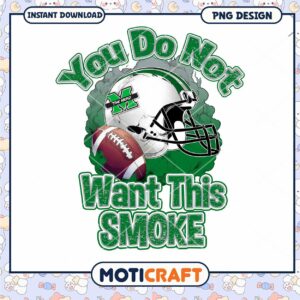 Marshall Thundering Herd Football Smoke PNG Download Design