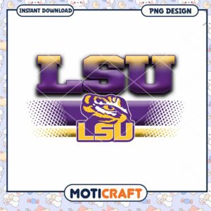 LSU Tigers Logo Instant Download PNG Digital Design File