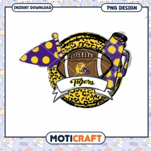 LSU Tigers Football PNG Sublimation