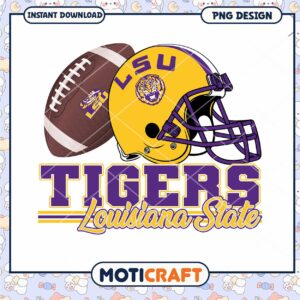 LSU Tigers Football PNG Design