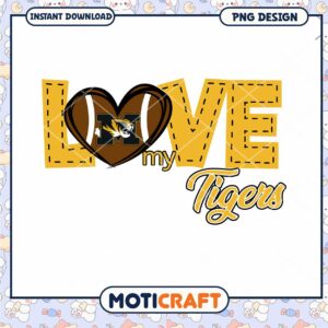Love My Tigers PNG Design