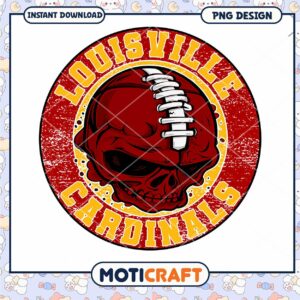 Louisville Cardinals Skull PNG