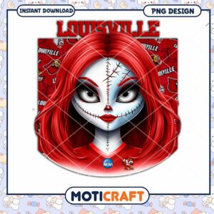 Louisville Cardinals Sugar Skull PNG Design