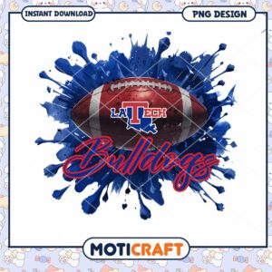 LA Tech Bulldogs Football PNG Design