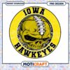Iowa Hawkeyes Skull Football PNG