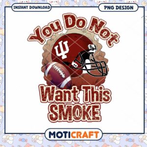 Indiana Football Smoke PNG Design