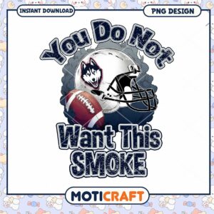 Husky Football Smoke PNG Design