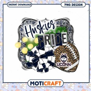 Huskies Pride Football PNG Design for Instant Download