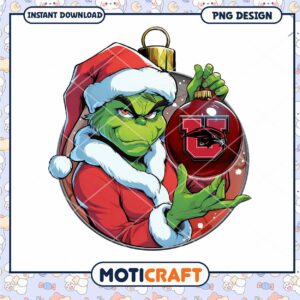 Grinch Utah Utes Christmas Ornament PNG