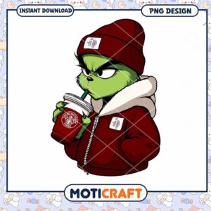 Grinch Starbucks PNG Sublimation Design