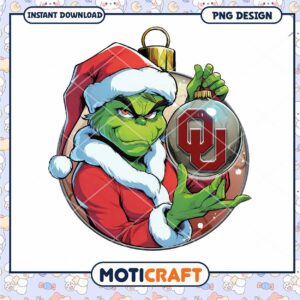 Grinch OU Christmas Ornament PNG