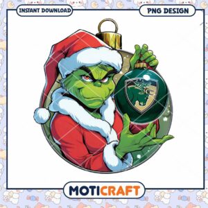 Grinch Holiday Ornament Design for Instant Download PNG