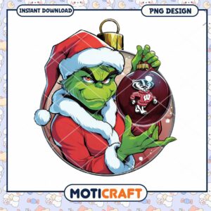 Grinch Holiday Ornament PNG Design for Christmas Cheer