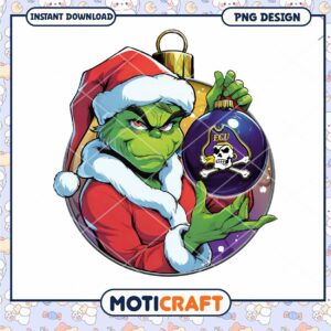 Grinch ECU Christmas Ornament PNG