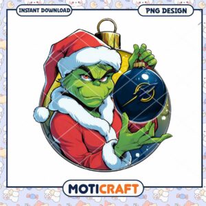 Grinch Christmas Ornament PNG Instant Download Design