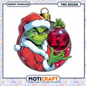 Grinch Christmas Ornament PNG Design