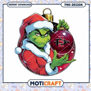 Grinch Christmas Ornament PNG Design Instant Download Art