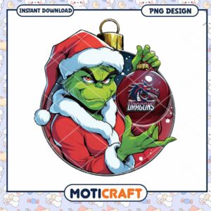 Grinch Christmas Ornament PNG Design Instant Download