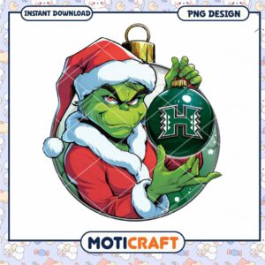 Grinch Christmas Ornament PNG Design for Holiday Fun