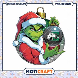 Grinch Christmas Ornament Design for Instant Download PNG