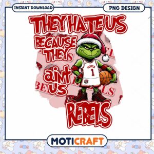 Grinch Basketball Rebels PNG Design