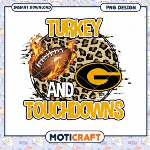 Green Bay Turkey & Touchdowns PNG